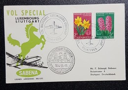 Luxembourg 1955- Vol Spécial Luxembourg - Stuttgart  Sabena - Otros & Sin Clasificación