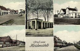 HEIDMÜHLE, Oldenburger Strasse, Schule, Bahnhof, Siedlung (1950s) AK - Oldenburg