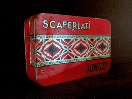 Boite Tole Lithographiée SCAFERLATI LEVANT Cigarette Tabac Tobacco Tabak  Ca 1930 ! - Boites à Tabac Vides