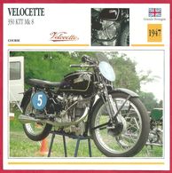 Velocette 350 KTT Mk 8. Moto De Course. Grande Bretagne. 1947. Deux TT Tous Les Dix Ans. - Sport