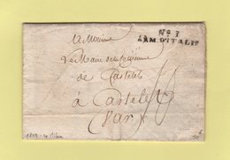 Armee D'Italie N°1 - 1809 - Courrier De Milan - 1792-1815: Conquered Departments