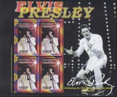 Sheet III, Togo Sc2055 Music, Singer Elvis Presley (1935-77), 70th Anniversary Of The Birth, Chanteur, Musique - Singers