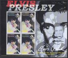 Sheet III, Togo Sc2056 Music, Singer Elvis Presley (1935-77), 70th Anniversary Of The Birth, Chanteur, Musique - Singers