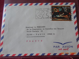 Lettre De Polynesie De 1972 Avec No 65 Poste Aerienne - Storia Postale