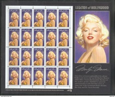 US 1995, Legends Of Hollywood Marilyn Monroe Sheet, Scott # 2967,VF MNH** - Feuilles Complètes