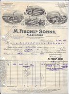 Klagenfurt,1932 M FISCHL'S SÖHNE  - Spiritus RAFFINERIE  Invoice Faktura - Austria Klagenfurt ( Gravure Train Vapeur ) - Austria