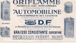 Paris : Buvard ORIFLAMME   ESSENCE PETROLE GRAISSE.. (PPP8611) - Transportmiddelen