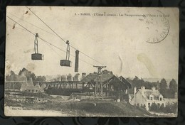 SAMER . L'USINE A CIMENTS . LES TRANSPORTEURS DE L'USINE A LA GARE . - Samer