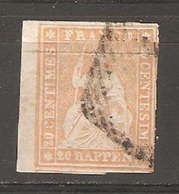 Timbre De 1854/55 ( Strubel 25 B ) - Used Stamps
