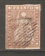 Timbre De 1855 ( Strubel 22 C ) - Used Stamps
