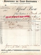 79 - CHEF BOUTONNE- RARE FACTURE MINOTERIE ALFRED PROU- MINOTIER-BOULANGERIE- 1910 - Straßenhandel Und Kleingewerbe