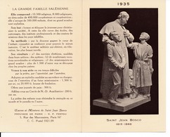 Image Pieuse Saint Jean BOSCO - Calendrier 1935 -  Holy Card - Andachtsbilder