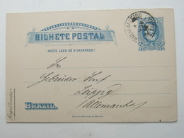 BRASILIEN , Ganzsachen Nach Deutschland Verschickt , Mit Antwortkarte - Postal Stationery