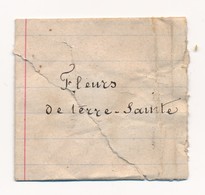 Image Pieuse Reliques Fleurs De La Terre Sainte Reliquaire - Holy Card - Devotieprenten