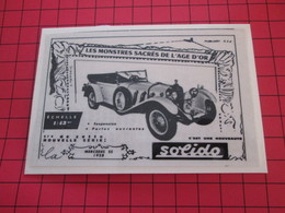 Page De Revue Des Années 60/70 : PUBLICITE SOLIDO : MERCEDES SS (prémonition ? 1928  Dimensions : Voir Quadrillage 1x1cm - Kataloge & Prospekte