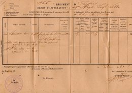 VP13.178 - Dépôt D'Affectation - Certificat - Caporal L. LEMARIE Au 165 ème Rgt Puis Au 43ème Rgt D'Infanterie à LILLE - Documenten