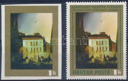 ** 1973 Csontváry 1Ft Vágott, Zöld Színnyomat Nélkül / Mi 2880 Imperforate, Colour Green Omitted. Certificate: Glatz - Altri & Non Classificati