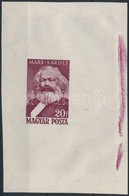 (*) 1953 Marx Ebben A Formában Kiadatlan Bélyeg Próbanyomata Vízjeles Papíron - Sonstige & Ohne Zuordnung