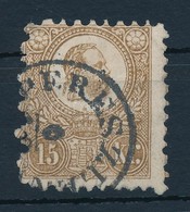 O 1871 Kőnyomat 15kr 'PERESZL(ENY)' (elvékonyodás / Thin Paper) (29.000) - Autres & Non Classés