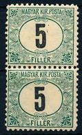 ** 1903 Zöldportó 5f B 11 1/2 Fogazású, Függőleges Pár (20.000) - Andere & Zonder Classificatie