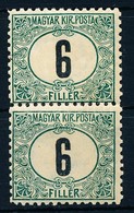 ** 1903 Zöldportó 6f B 11 1/2 Fogazású, Függőleges Pár (20.000) - Other & Unclassified