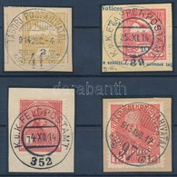 1914-1915 4 Db Klf Tábori Posta Bélyegzés 4 Db Levél Kivágáson, Luxus Minőség - Altri & Non Classificati