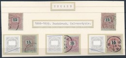 O 1888-1898 Nyomási Eltérések, Színes Vonalak A Bélyegképben RR - Sonstige & Ohne Zuordnung
