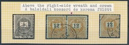 O 1888-1889 1kr, 12kr + 12kr Pár Jellegzetes Nyomathiány R! - Altri & Non Classificati