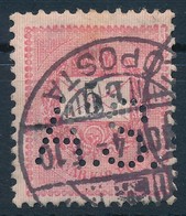 O 1889 5kr Bélyeg A.S. Céglyukasztással (Lente 600 P) - Sonstige & Ohne Zuordnung
