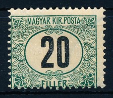 ** 1903 Zöldportó 20f Képbe Fogazva, Csillagvízjellel (13.000+++) - Altri & Non Classificati