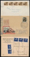 1945-1946 5 Db Inflációs Levél Az 5. és A 7. Díjszabási Időszakból, Betűs Bélyegekkel Bérmentesítve - Oblitérés