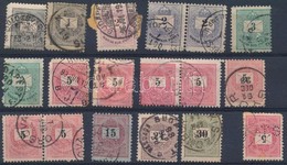 O 1874-1899 17 Db Elfogazott Krajcáros Bélyeg Szép Bélyegzésekkel + 5kr  M.T.S. Céglyukasztással - Used Stamps
