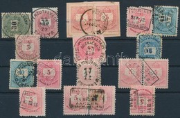 O 1874-1881 18 Db Krajcáros Bélyeg Klf Postautalványi Bélyegzésekkel, Közte Ritkák Is - Used Stamps