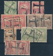 O 1900-1913 Kis Turul Tétel 12 Db Bélyeg Mind Ritka Kereszt Bélyegzéssel - Used Stamps