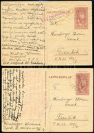 4 Db Levelezőlap Weinberger Istvánnak A 108/7 Kisegítő Munkás Század Tagjának írva - Used Stamps