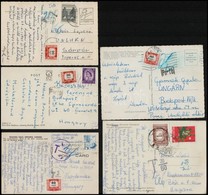 1962-1970 9 Db Külföldi Levél Vörös-fekete Portóval - Usati