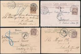 1900-1903 4 Db Portós (Turulos) Képeslap - Oblitérés