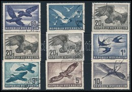 O Ausztria 1950-1953 Madarak 9 érték (Mi EUR 358.-) - Andere & Zonder Classificatie