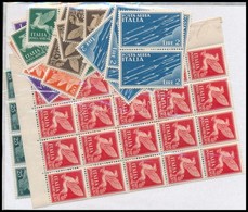 ** Olaszország 1930-1932 110 Db Légiposta Bélyeg, Teljes Sorok Több Példányban / 110 Airmail Stamps (Mi EUR 65.-) - Altri & Non Classificati