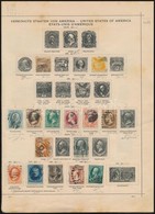 O Amerikai Egyesült államok Kis Klasszikus Tétel Albumlapokon + Okmánybélyeges Számla 1869-ből - Autres & Non Classés