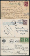 USA 1909-1927 3 Db Képeslap Magyarországra, Klf Bélyegekkel Szép Bélyegzésekkel - Autres & Non Classés