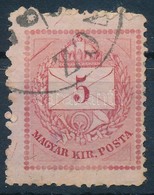 O 1874 5kr Bal Alsó és Felirat Alatti Vésésjavítás (ex Lovász) - Altri & Non Classificati