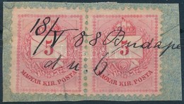 1881 2 Db 5kr Kivágáson Budapest Kézi érvénytelenítéssel - Autres & Non Classés