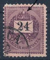 O 1888 24kr Korona Lemezhibával / Plate Flaw (felül Előoldali Elvékonyodás) - Autres & Non Classés