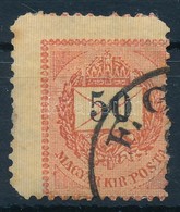 O 1889 50kr Látványosan Elfogazva / Shifted Perforation - Autres & Non Classés