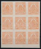 ** * 1909 Hírlapbélyeg Kilences Tömb - Other & Unclassified