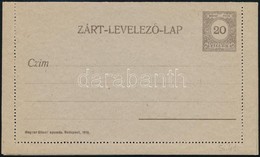 1919 Használatlan Zárt Díjjegyes Levelezőlap 20f - Autres & Non Classés