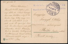 1918 Tábori Posta Képeslap / Field Postcard 'K.u.k. Infanterieregiment N.52. Technischen Kompagnie' + 'TP 634' - Autres & Non Classés