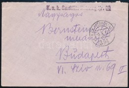 1917 Tábori Posta Levél / Field Post Cover 'K.u.k. Sanitäts Kolonne Nr. 63.' + 'FP 394 A' - Andere & Zonder Classificatie