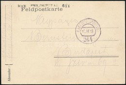 1918 Tábori Posta Levelezőlap 'Kuk FELDSPITAL 611' + 'EP 264' - Sonstige & Ohne Zuordnung